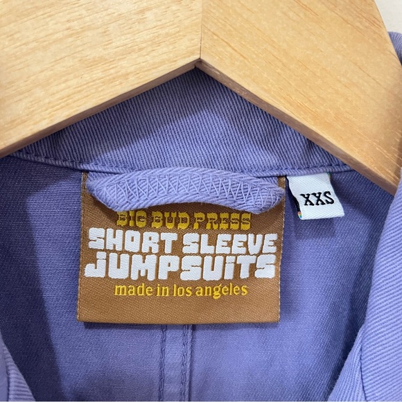 NEW Big Bud Press Short Sleeve Jumpsuit Worksuit Light Purple Size XXS - Picture 6 of 8